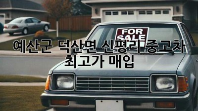 예산군 덕산면 신평리 중고차 최고가 매입!